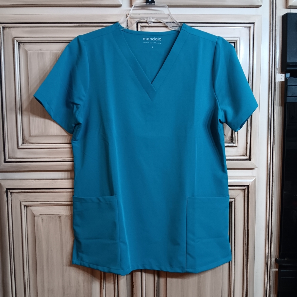 Women's Teal V-Neck Top